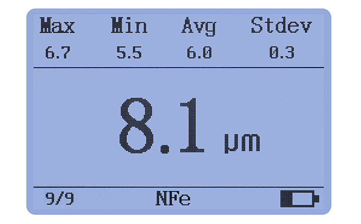 LS225+N1500涂層測(cè)厚儀測(cè)量界面